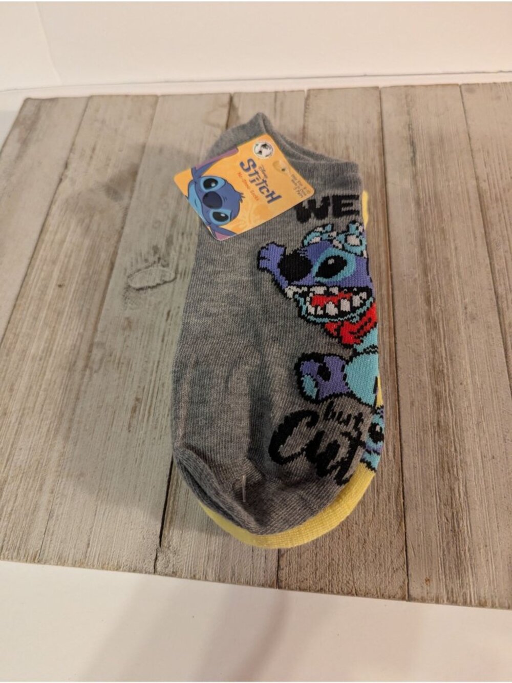 Disney Stitch Low Cut Socks Shoe Size 4-10 Set of 3 Pairs